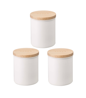 Ceramic Food Canister (Set of 3) on a blank background.
