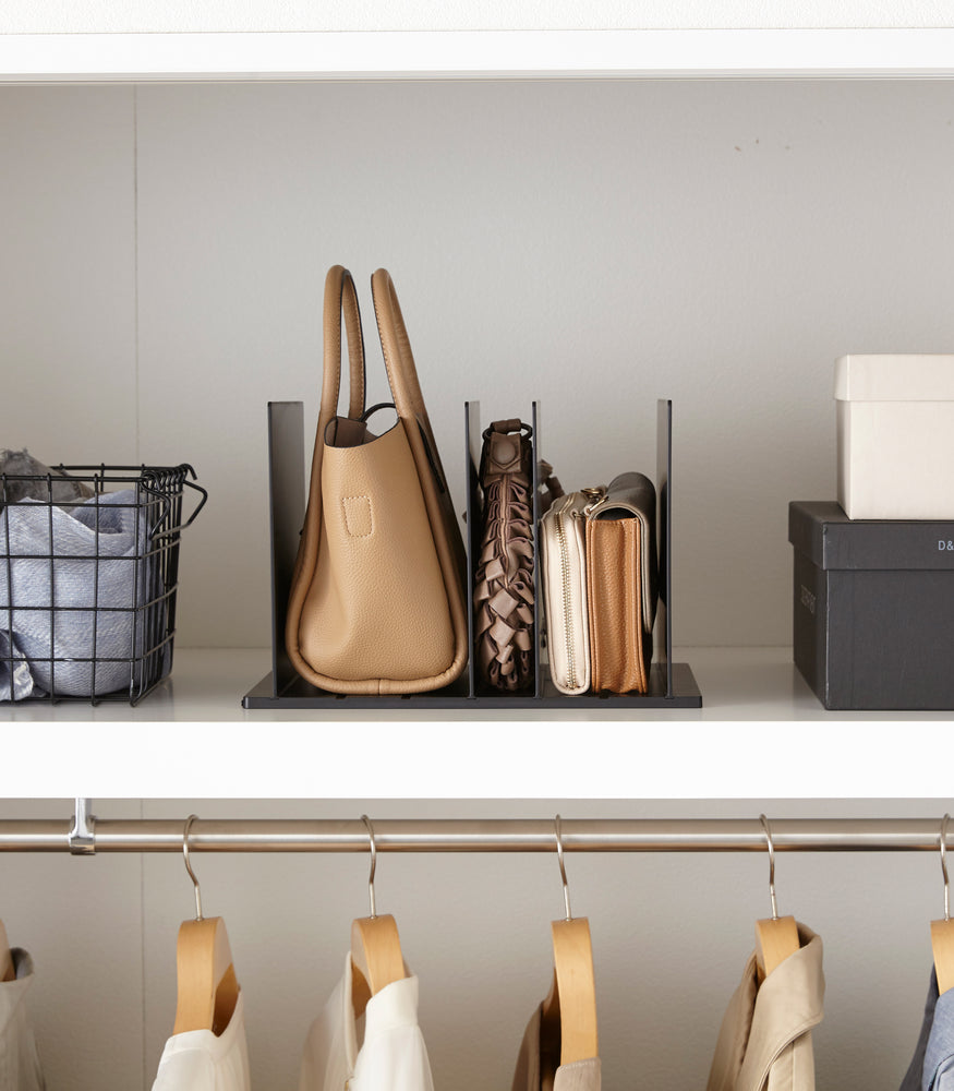  Maitys Purse Organizer for Closet Adjustable Shelf Dividers  Plastic Bag Organizer for Tote Handbag Storage Detachable Space Saving  Dressers(2 Sets) : Home & Kitchen